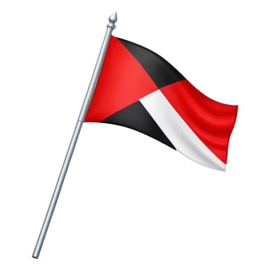 Schwarz weiß rote Fahne  sticker