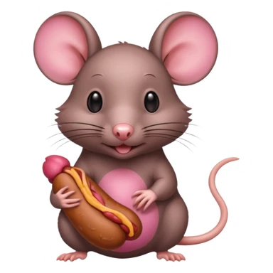Rat with a wiener sticker