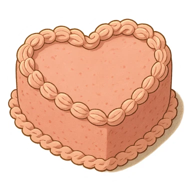 pink heart-shaped cake sticker