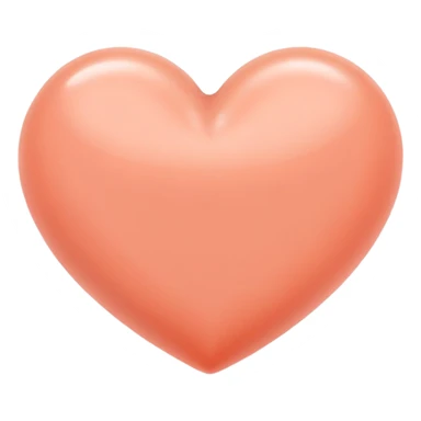 Pastel salmon color heart sticker