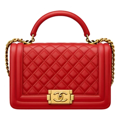 chanel le boy red bag gold hardware sticker