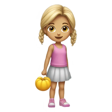 Petite fille métisse fait de la balançoire sticker