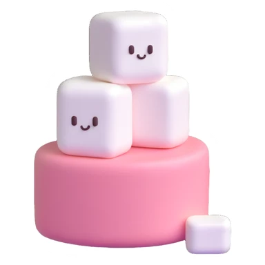 marshmallow with soft puffy texture sticker