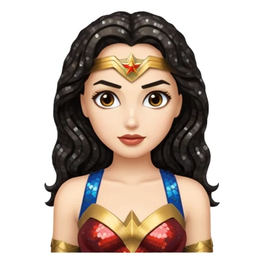 Wonder Woman with Sequin Outfit sticker