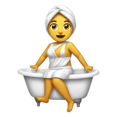 Que sea una chica relajada en bata de baño sticker
