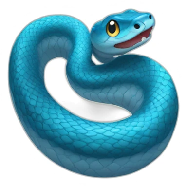 Cute Blue Snake sticker