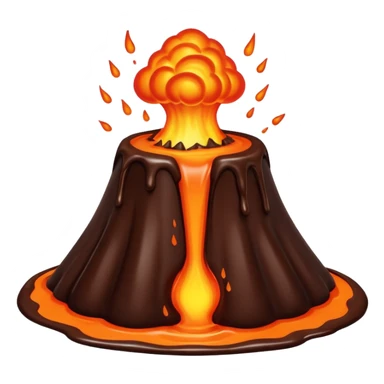 Volcano Experiment instead fire chocolate is coming out  sticker
