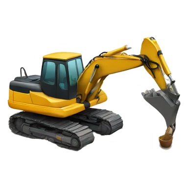 Excavator digging a pool sticker
