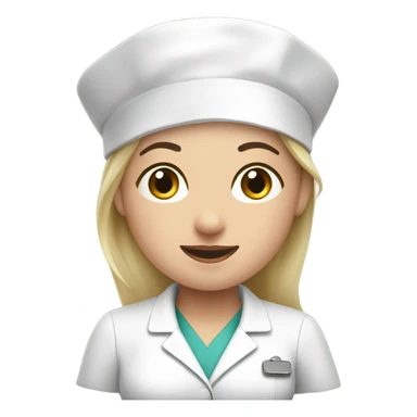 White nurse at Christmas ￼ sticker