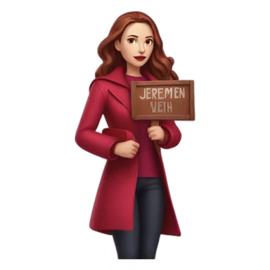 marvel-scarlet-witch-holding-a-sign-with-the-name-jeremias sticker