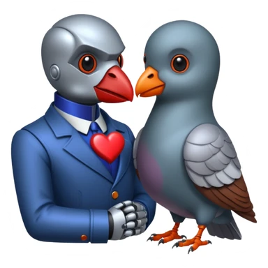 DracuBot in love with Pigeon sticker