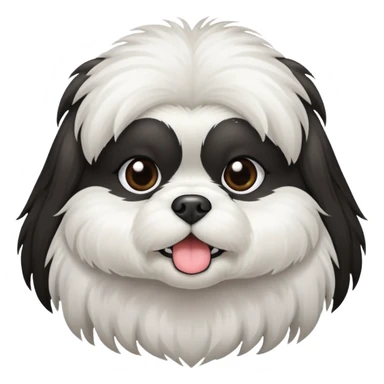 Black and white shitzu sticker