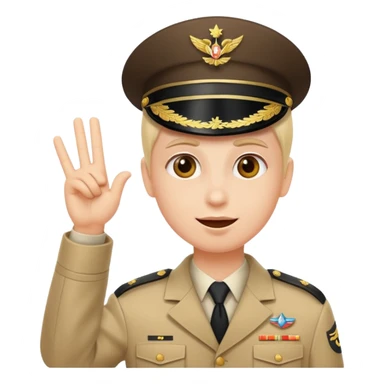 Combine this emoji:🫡 and this emoji:🤪 sticker