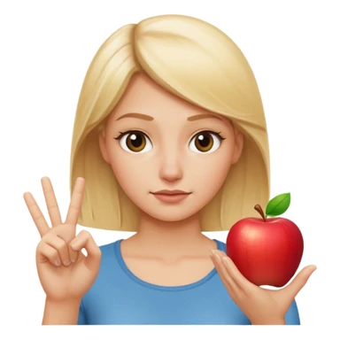 mulher loira Fazendo Gesto De “Não” em Apple iOS 10.0 sticker