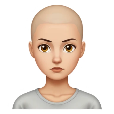 feminist woman with shaved head sticker