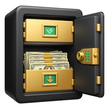 open filled cash money wifi vault sticker