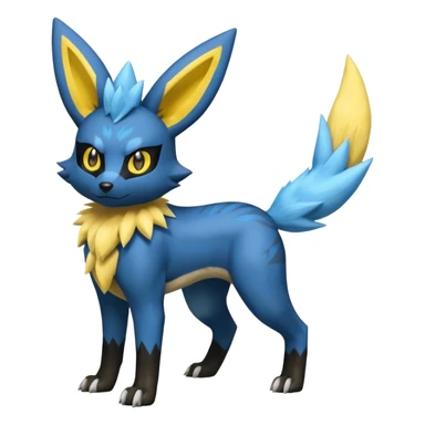 Lucario-Umbreon-Zeraora-Jolteon-Fakémon-hybrid-creature (full body)  sticker