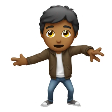 persona haciendo el dab con los brazos en la frente sticker