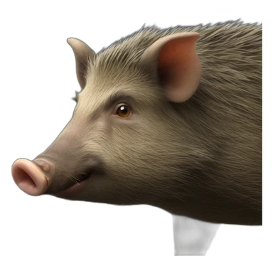 wild boar with tusks sticker