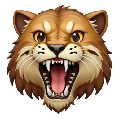 saber-toothed cat with large fangs, prehistoric feline sticker