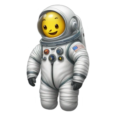 A worm in a spacesuit sticker
