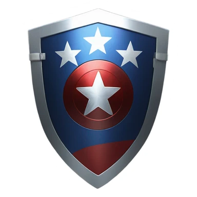 a captain america sheild with black colourinstead of wh sticker