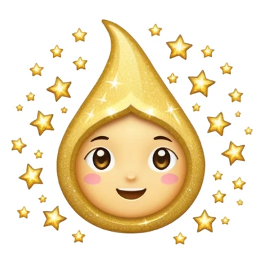  sparkling shiny glitter, with bright sparkles and shimmering particles, simple cute cartoon style sticker