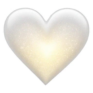 Heart White with Sparkles  sticker