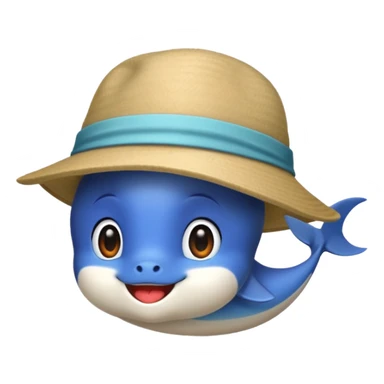 doulphin with a hat sticker