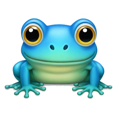 cute blue frog sticker