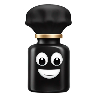 smiling perfume face with black cap sticker