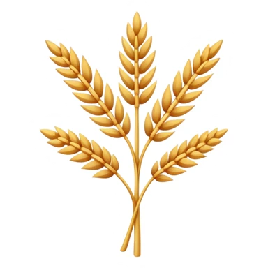 Minimalist emoji-style icon representing celiac disease: a golden wheat stalk with a bold red ‘no’ cross on top, flat design, clean lines, simple shapes, high contrast, centered on a transparent or white background, friendly but clear medical symbol, vector-style, smooth edges. sticker