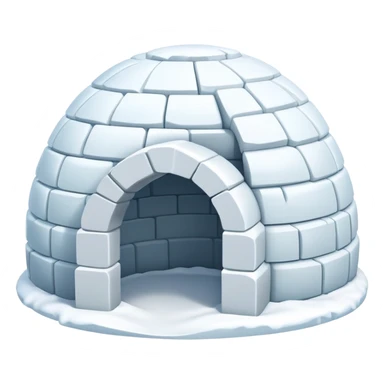 Igloo with curved entrance sticker