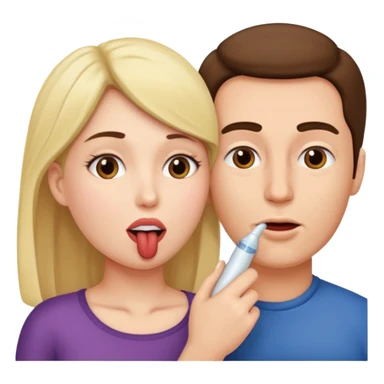 Una mujer chupando un pene de un hombre sticker