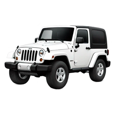 two door white jeep wrangler sticker