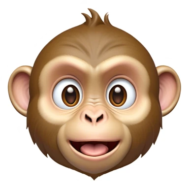 Cinematic Comical Macaque Portrait Emoji, Head tilted dramatically with an exaggeratedly shocked expression, featuring a dynamic, animated face with wide, comically expressive eyes full of humorous disbelief, Simplified yet hilariously expressive features, highly detailed, glowing with a slightly sassy glow, high shine, dramatic yet playful, stylized with an air of quirky primate attitude, soft glowing outline, capturing the essence of a meme-worthy macaque that looks ready to side-eye its way into viral fame! sticker