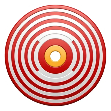 classic red and white bullseye target sticker