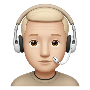 A face exactly like this « 😶 » and wearing airpods max without microphone  sticker
