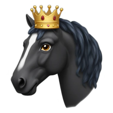 dark horse with a crown sticker