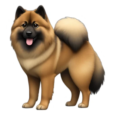 eurasier sable color charcoal sticker