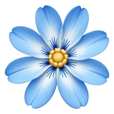 Blue white flowers sticker