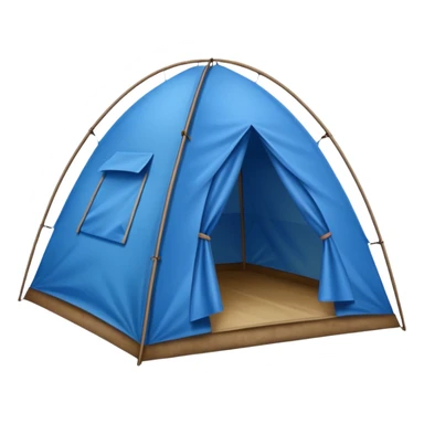 A blue open tent  sticker