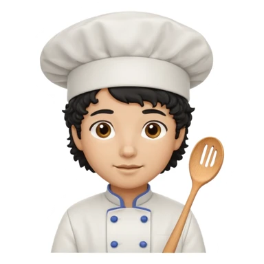 Una chef pelinegra con rulos sticker