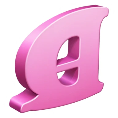 Pink Letter Б sticker