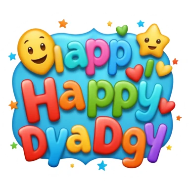 banner that says happy dad day sticker