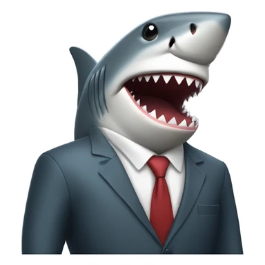Shark with suit on sticker