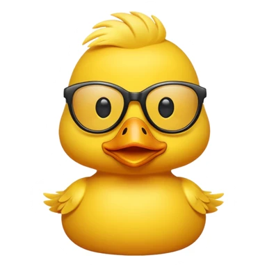 dame un pato amarillo con lentes oscuros sticker