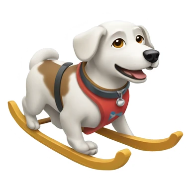 A dog sledding  sticker