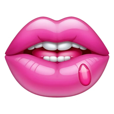 vaso con beso rosado sticker