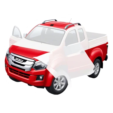 Isuzu D-MAX - Isuzu (Model Year: 2024) (Iconic colour: Red) sticker